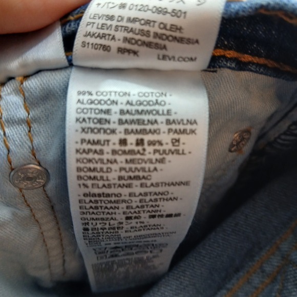 Levi's Jeans Mens 28x30 Blue Denim 514 Straight Flex Cotton Stretch - Picture 10 of 12